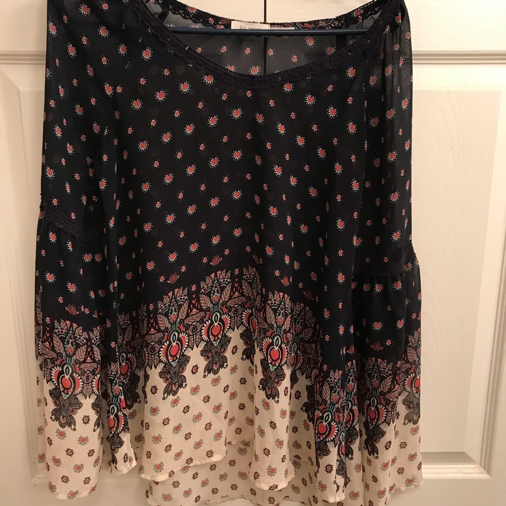 Silky multi colored top